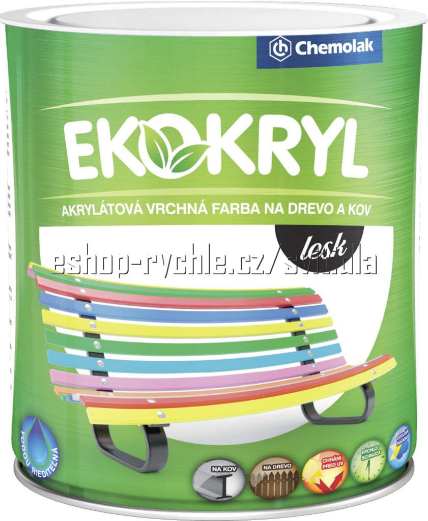 ekokryl lesk/0,6l černá