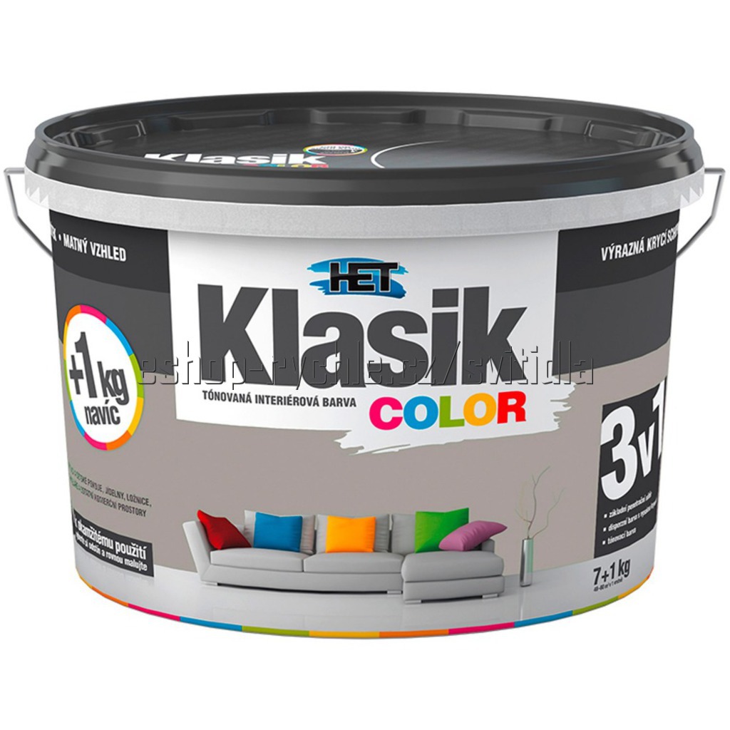 HET Klasik color šedý 0147 7+1kg